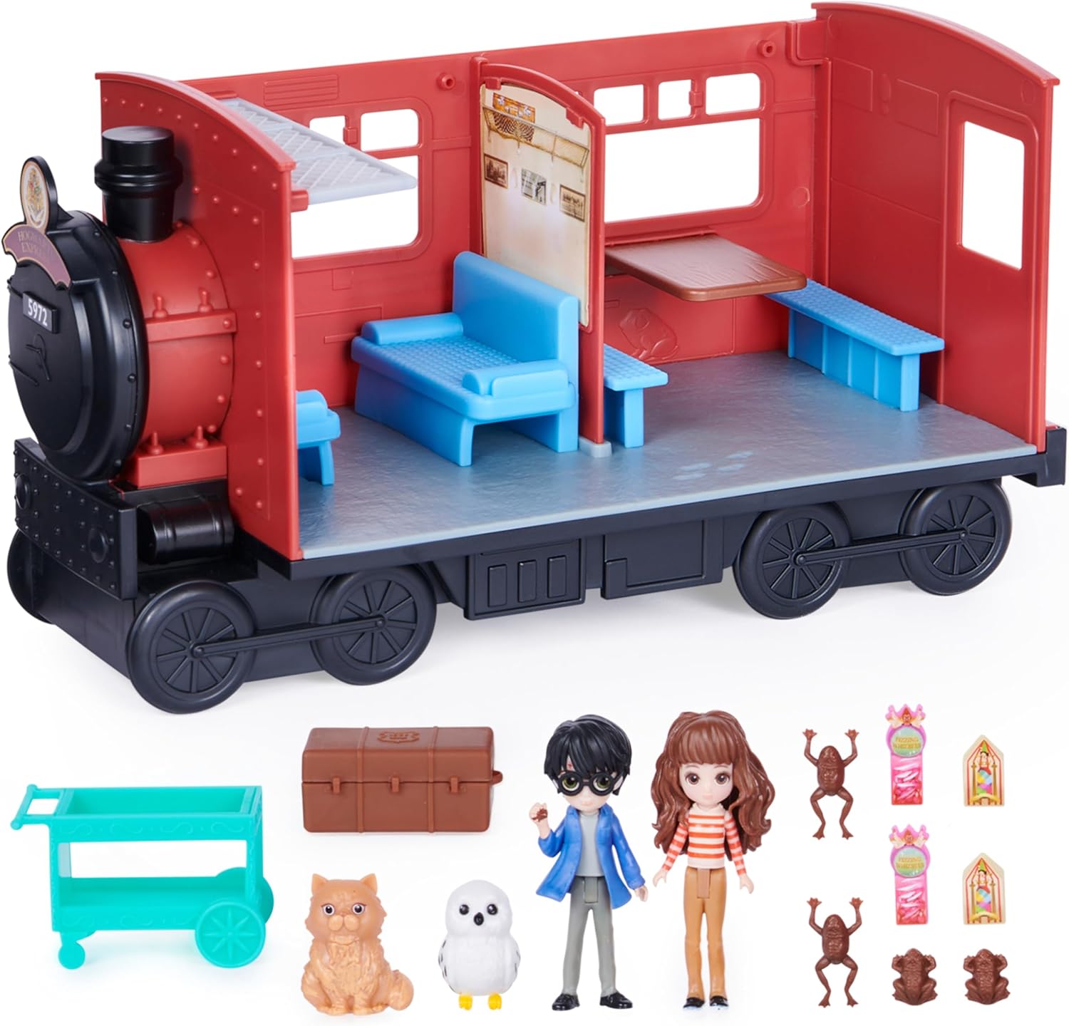 Wizarding World Harry Potter, Magical Minis Hogwarts Express Train Toy Playset with 2 Exclusive Figures, 10 Accessories, Kids’ Toys for Ages 6 and up