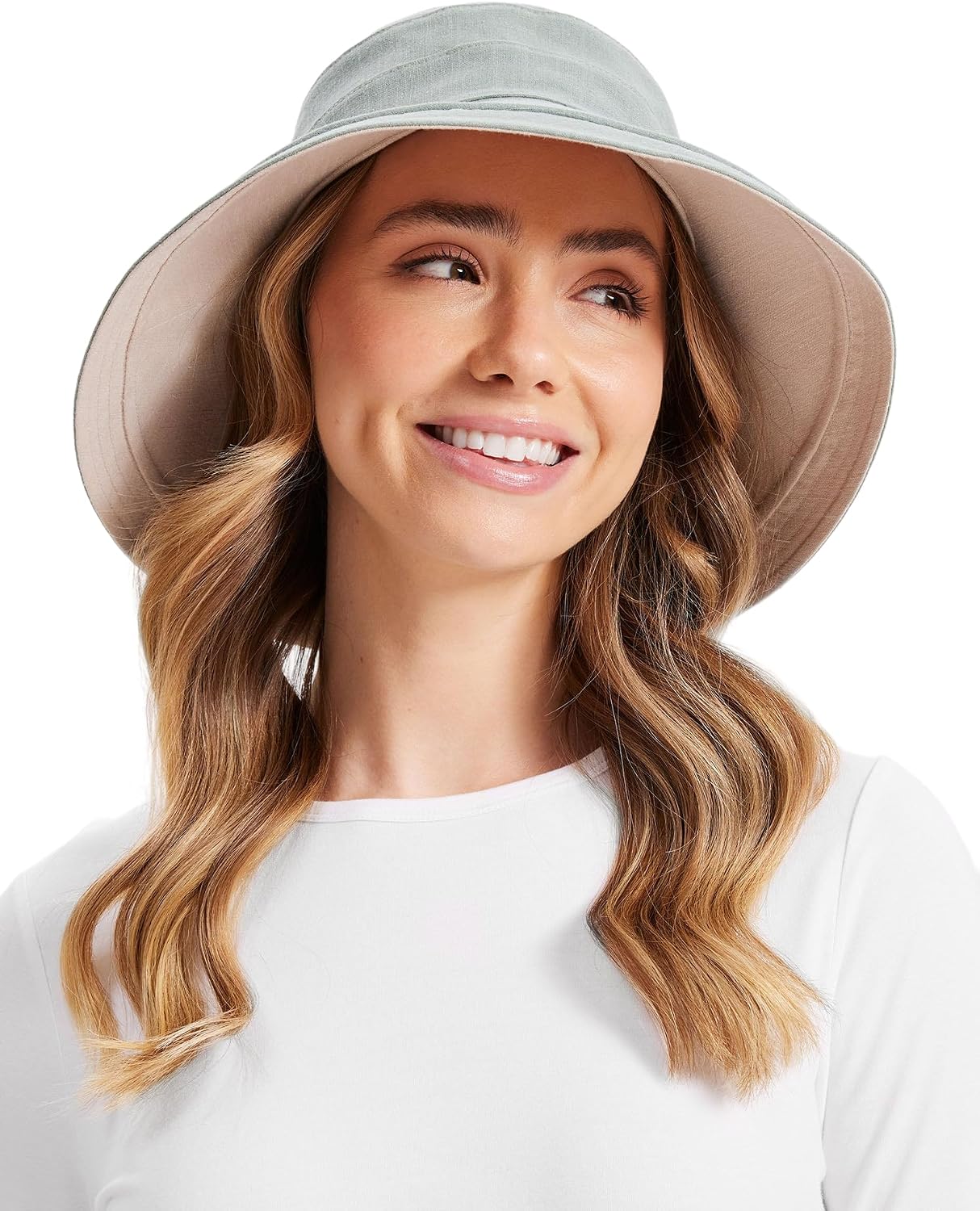 Solbari Women's Holiday Sun Hat UPF 50+ | Lightweight, breathable wide brim hat made from natural fibers, reversible and packable for everyday wear and travel