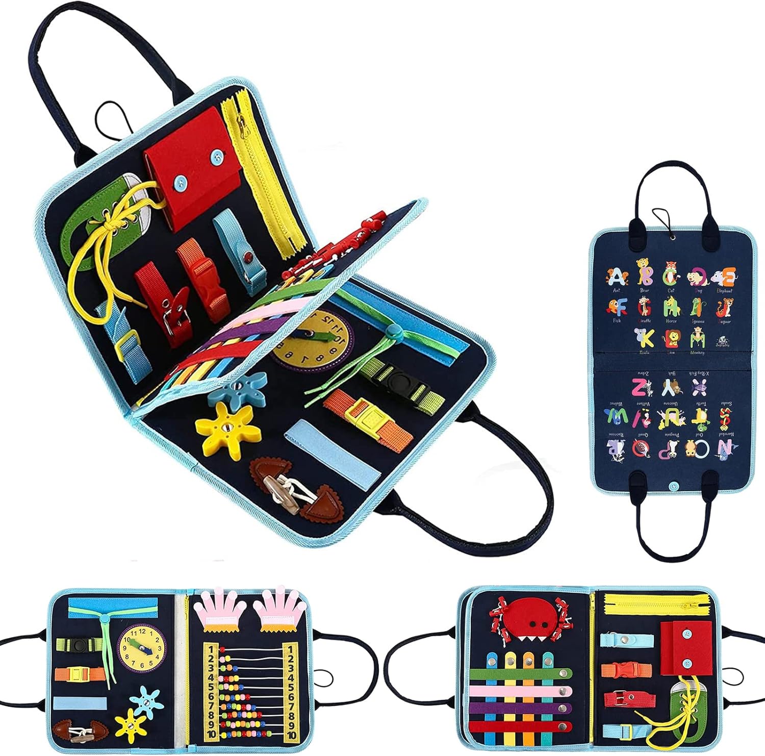 Fidget Blanket for Dementia, Alzheimer's Products for Calming & Comforting Dementia Activities, Sensory Blanket for Elderly Dementia Helps with Alzheimer’s, Asperger’s, Autism, Anxiety