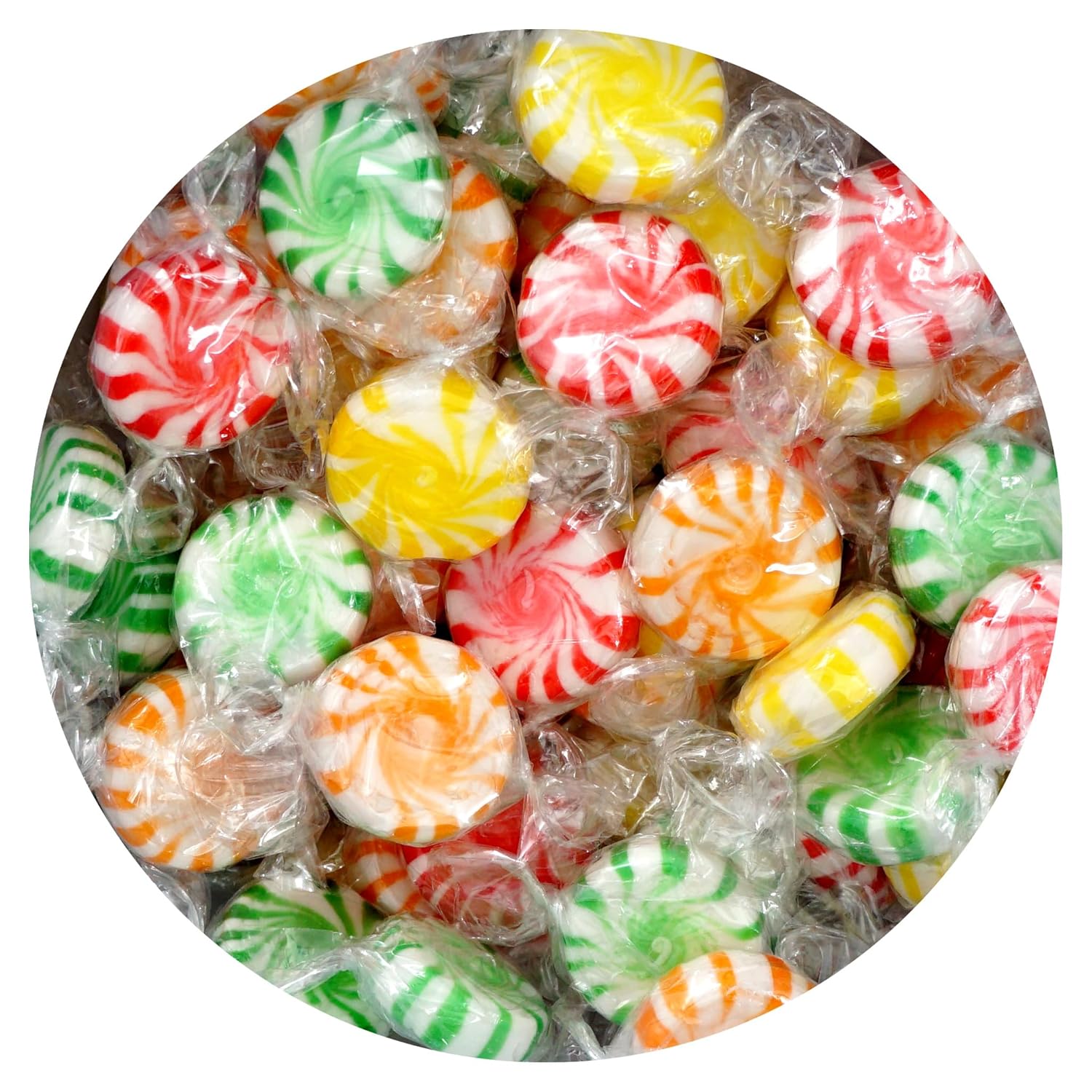 Fruity Starlight Hard Candy, 1 Pound Bulk Candy (Approx. 75 pcs.), Individually Wrapped Hard Candy, Fruit Starlights, The Hampton Popcorn & Candy Company