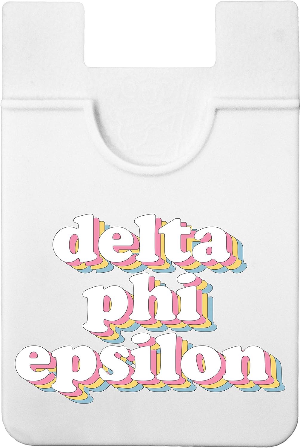 Sorority Shop Delta Phi Epsilon Koala Pouch - Retro Design Card Holder for Phone Case- Phone Wallet Stick On - Ultra-Thin and Lightweight Phone Case Wallet - Holds Cards and Cash