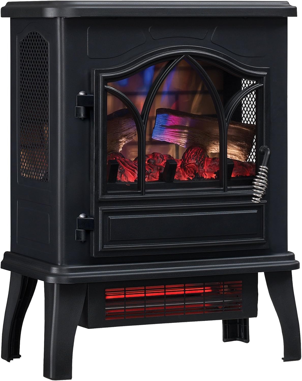 duraflame® 3D Infrared Quartz Electric Fireplace Stove Heater, Black
