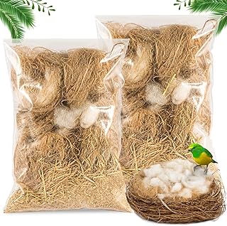 Sukh 2 Pack Bird Nesting Material - Bird Nests Bedding Hummingbird Nesting Material Mixing Canary Nesting Material Finch Nesting Material Parakeet Nesting Materials for Cage,Gardens,Tree Trunks (80G)