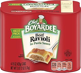 Chef Boyardee Beef Ravioli, 15 oz, 4 Pack
