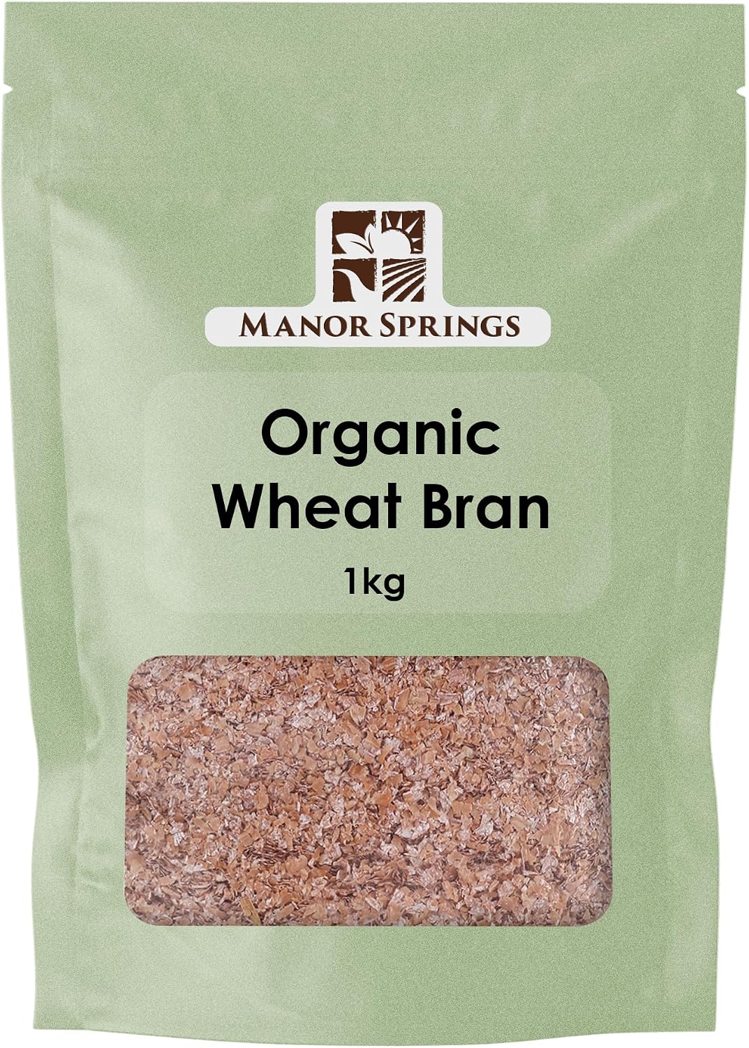 Organic Wheat Bran 1kg by Manor Springs Organic