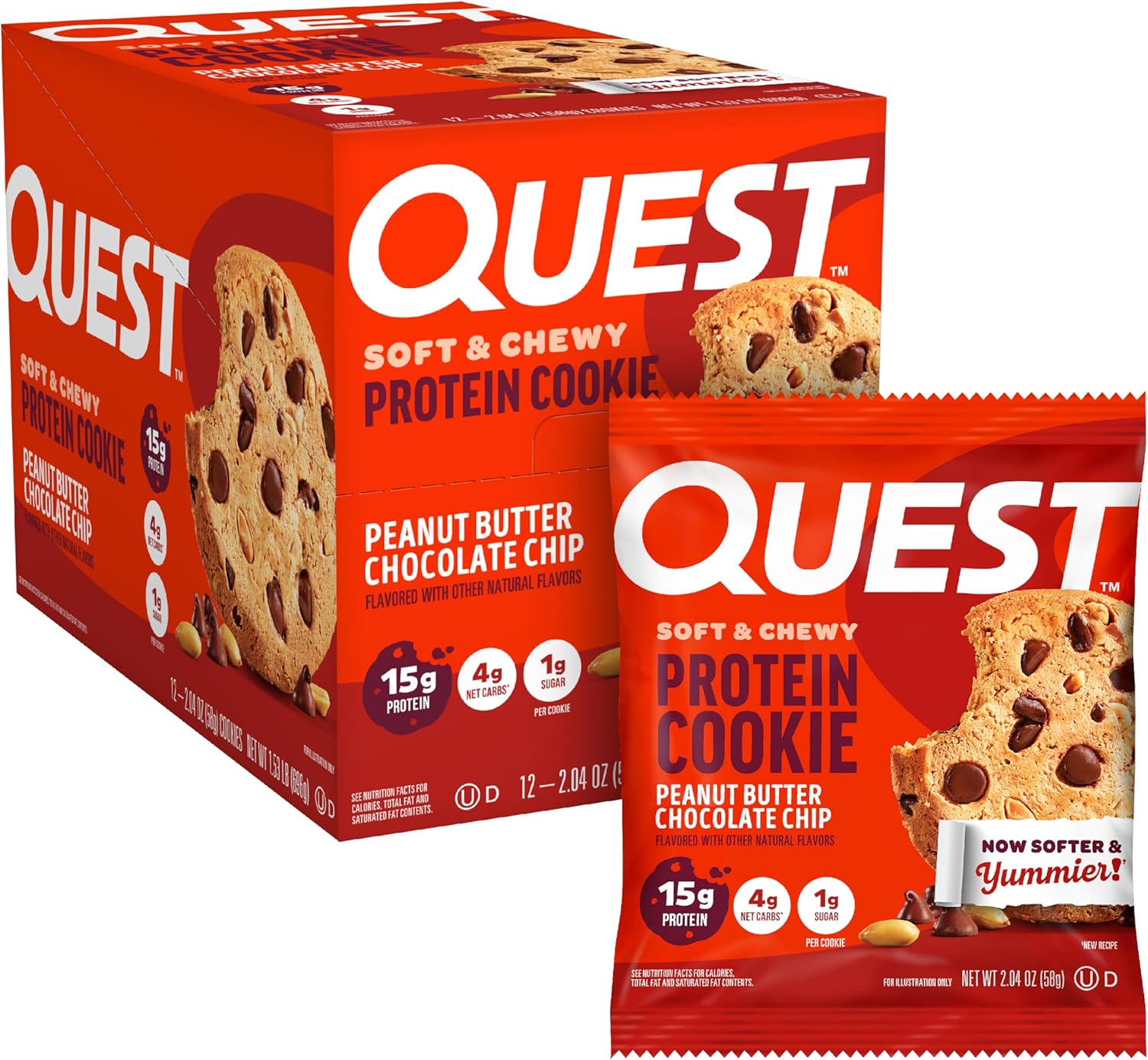 Quest Cookie, PB Chocolate Chip 12/Box
