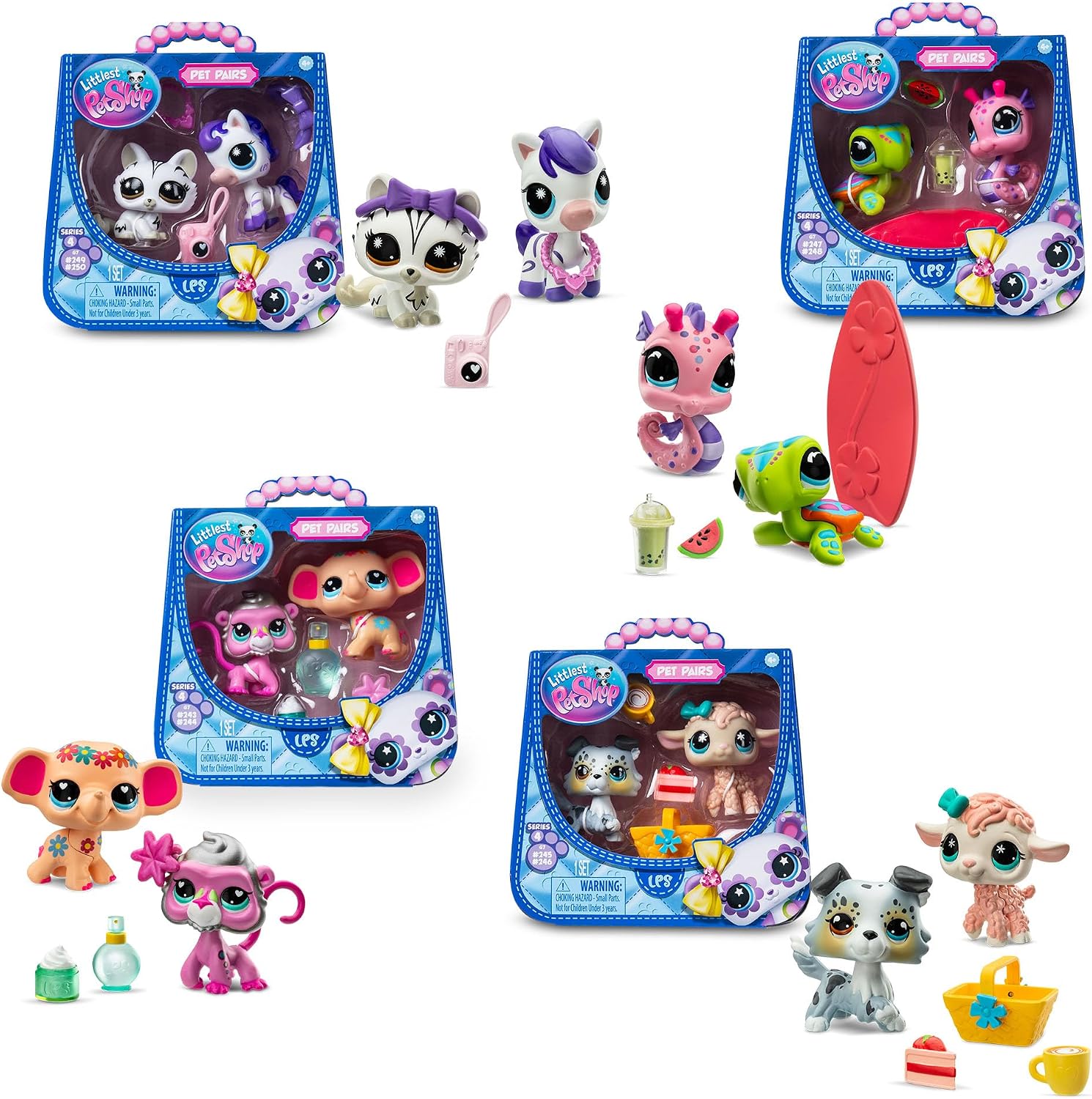 Littlest Pet Shop- Pet Pairs 2-Pack Assortment Bundle Series 4