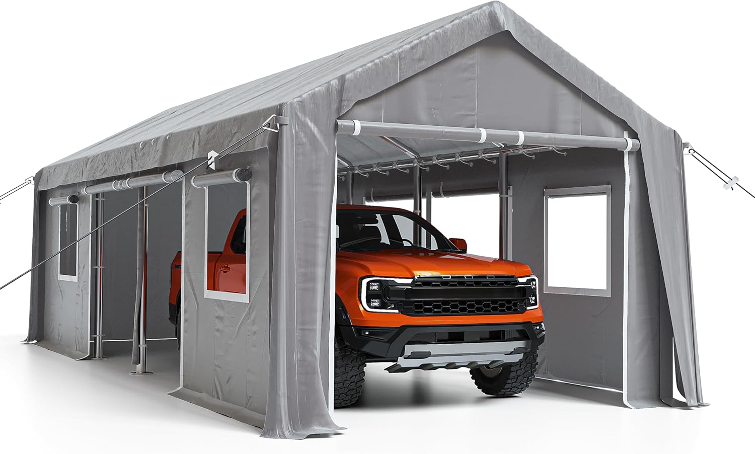 Carport Sidewall 1020-1320-200G-Gray Two Sides