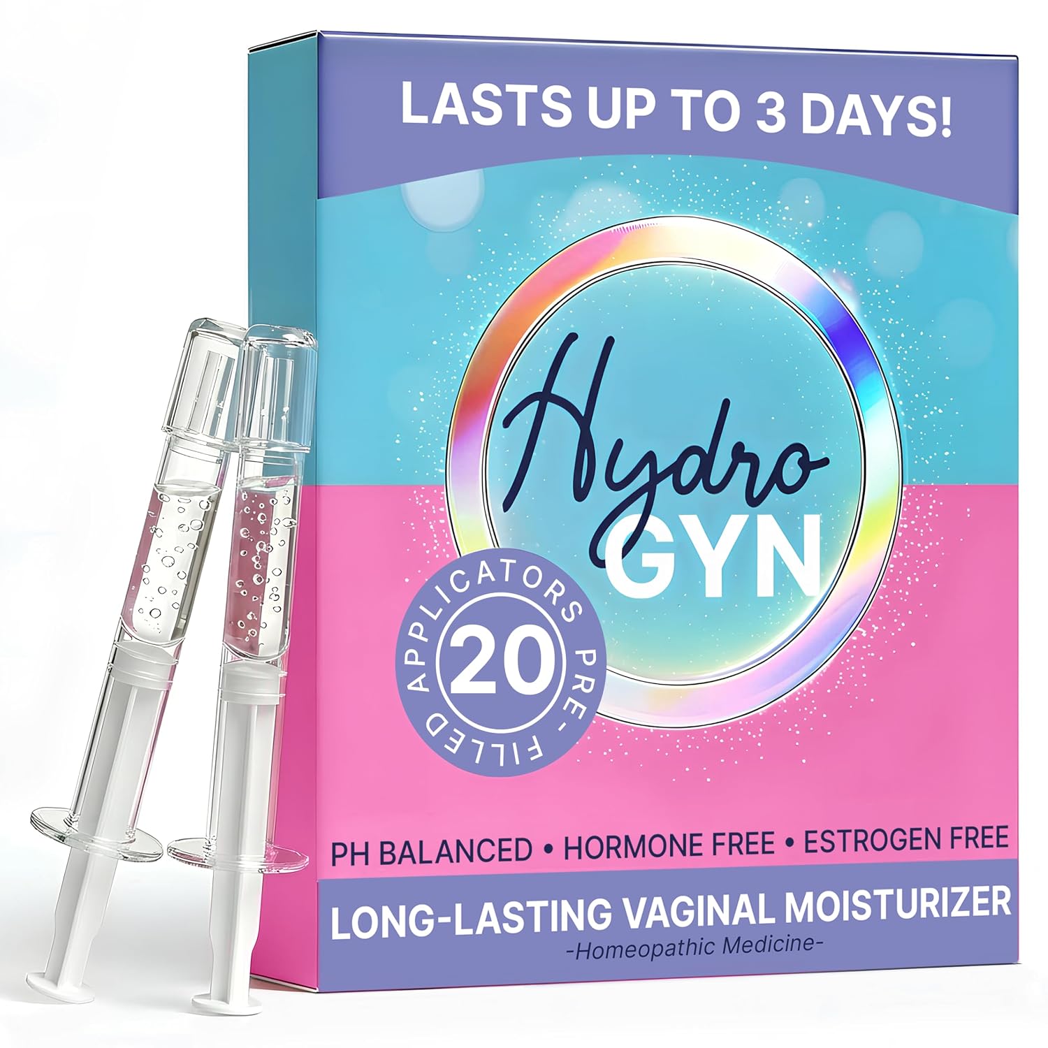 Hydro GYN Vaginal Moisturizer with Hyaluronic Acid for Vaginal Dryness, 20