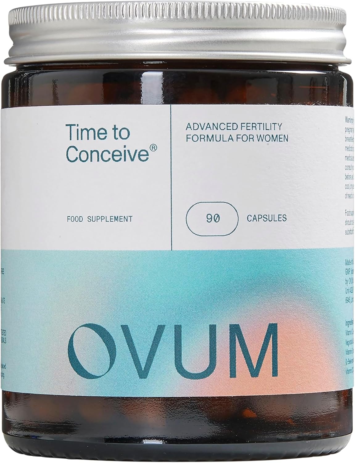 OVUM Time to Conceive® Fertility Supplement with MicroActive® CoQ10 and Methylfolate | Most Scientifically Advanced Supplement for Fertility | 30 Day Supply | Made in The UK
