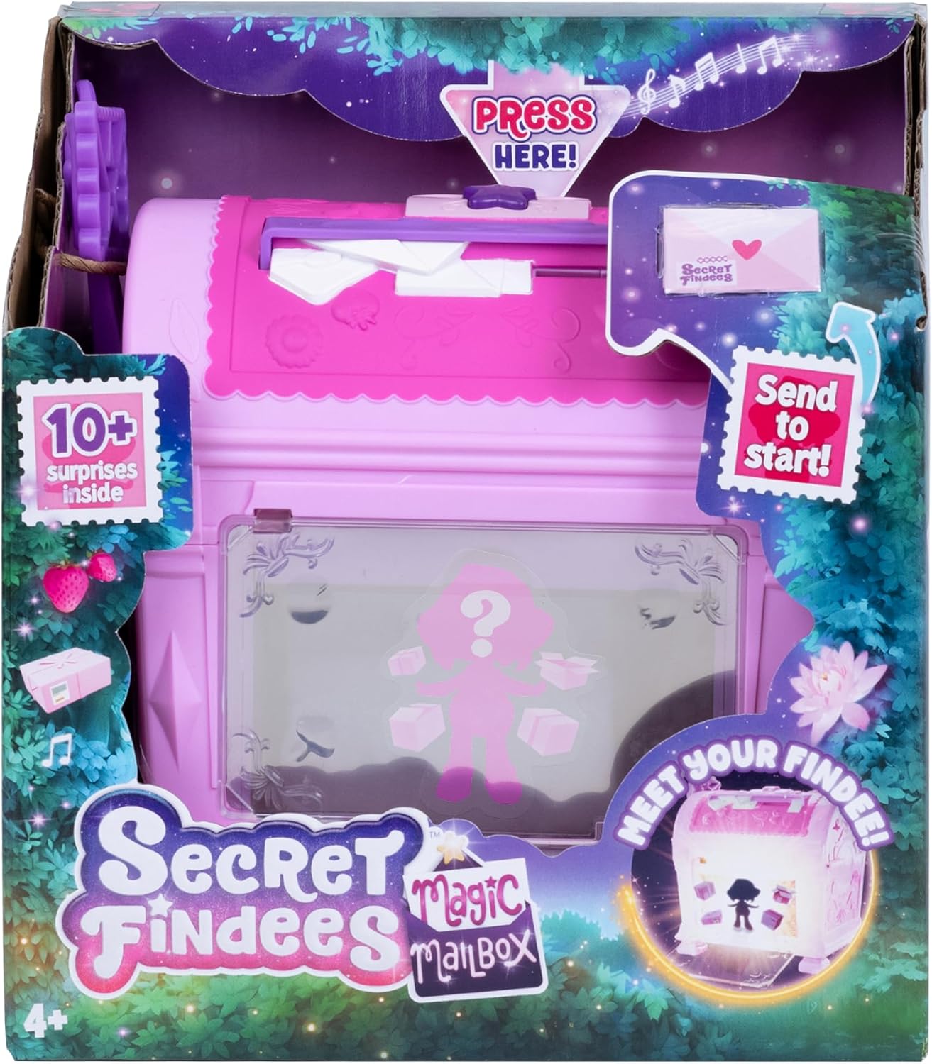 Goliath Secret Findees Magic Mailbox Pink | Includes Either Audree or Roxee | Discover 10+ Surprises Inside | Recommended for Ages 4+