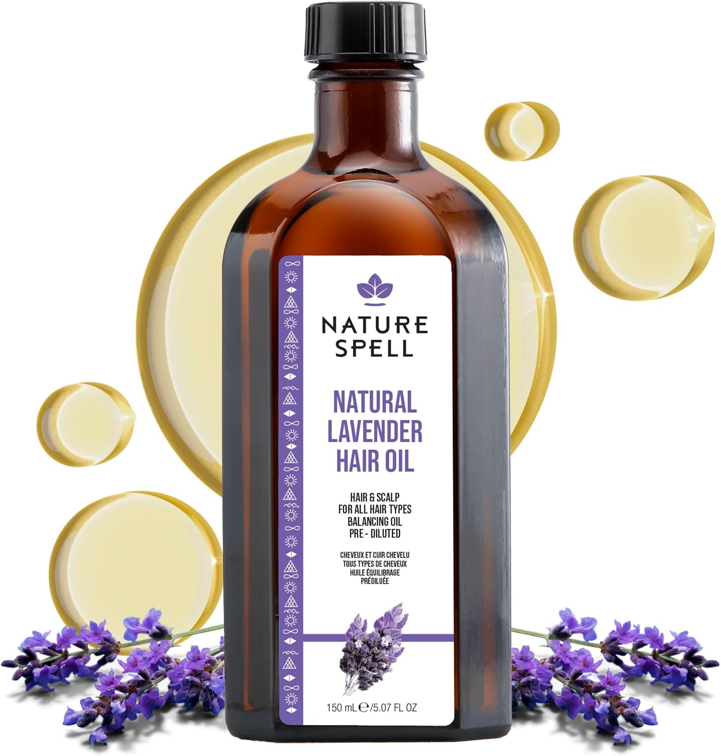 Nature Spell Lavender Oil for Hair & Scalp, Vegan, 150ml