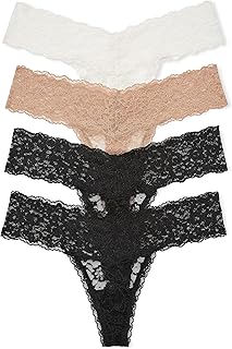 Victoria's Secret Women's Lace Thong Underwear, Panties for Women, Multi Pack (XS-XXL)