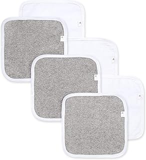 Burt's Bees Baby Infant Washcloths, 100% Organic Cotton, Soft and Super Absorbent Knit Terry Wash Cloth - 6 Pack Set