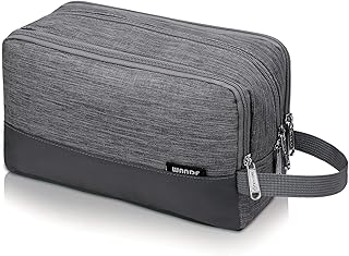 Toiletry Bag for Men Hanging Dopp Kit Water Resistant Shaving Bag Small Toiletry Bag for Traveling (Denim Grey)