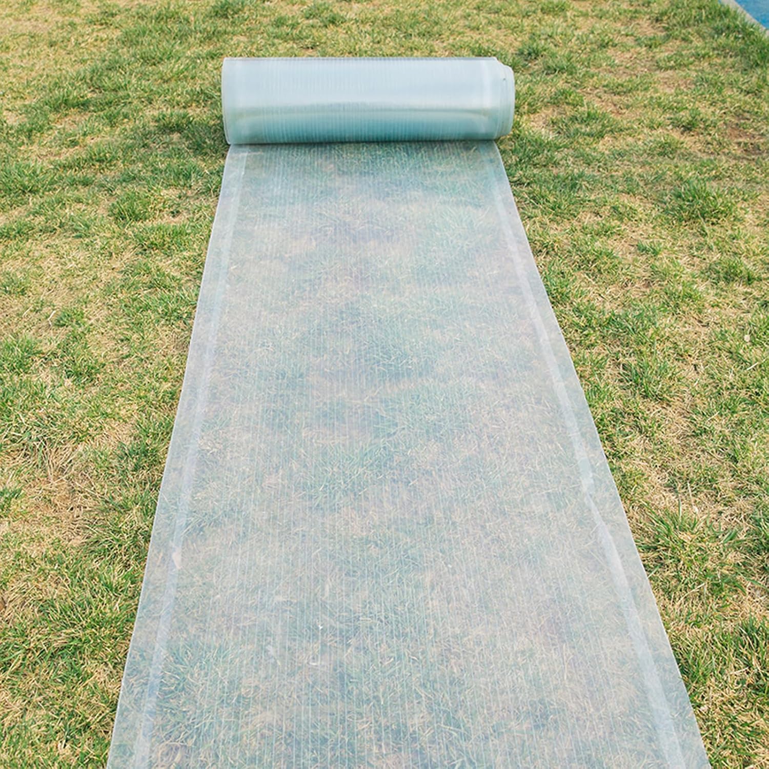 FENGSHOUU Polycarbonate Plastic Panels,1mm Clear Roof Sheet,UV Protection Glassfiber Panel,for Roof,Car Shed,Canopy,Cold Frame,Plant Cover,Easy to Bend & Cut (1.5m x 1m)