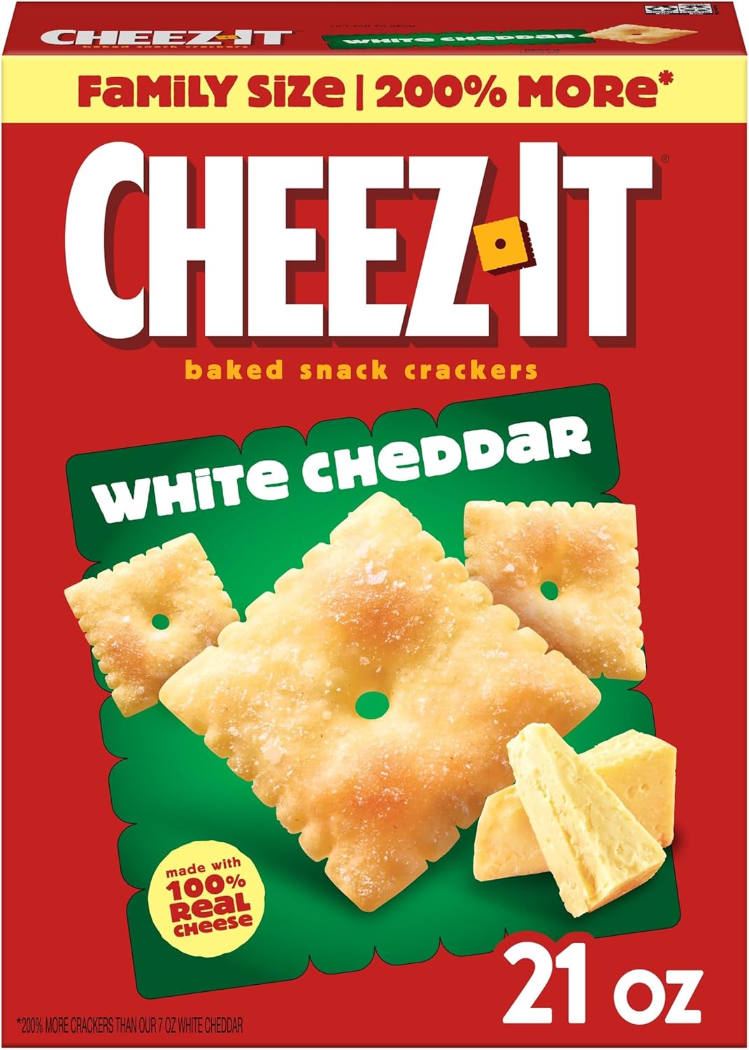 Cheez-It Baked Snack Crackers - Family Size White Cheddar - 620ml