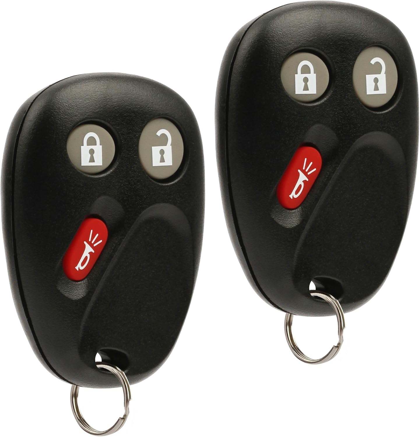 Car Key Fob Keyless Entry Remote fits Buick Rainier / Chevy Trailblazer / GMC Envoy / Isuzu Ascender / Oldsmobile Bravada (fits Part # 15008008 15008009), Set of 2