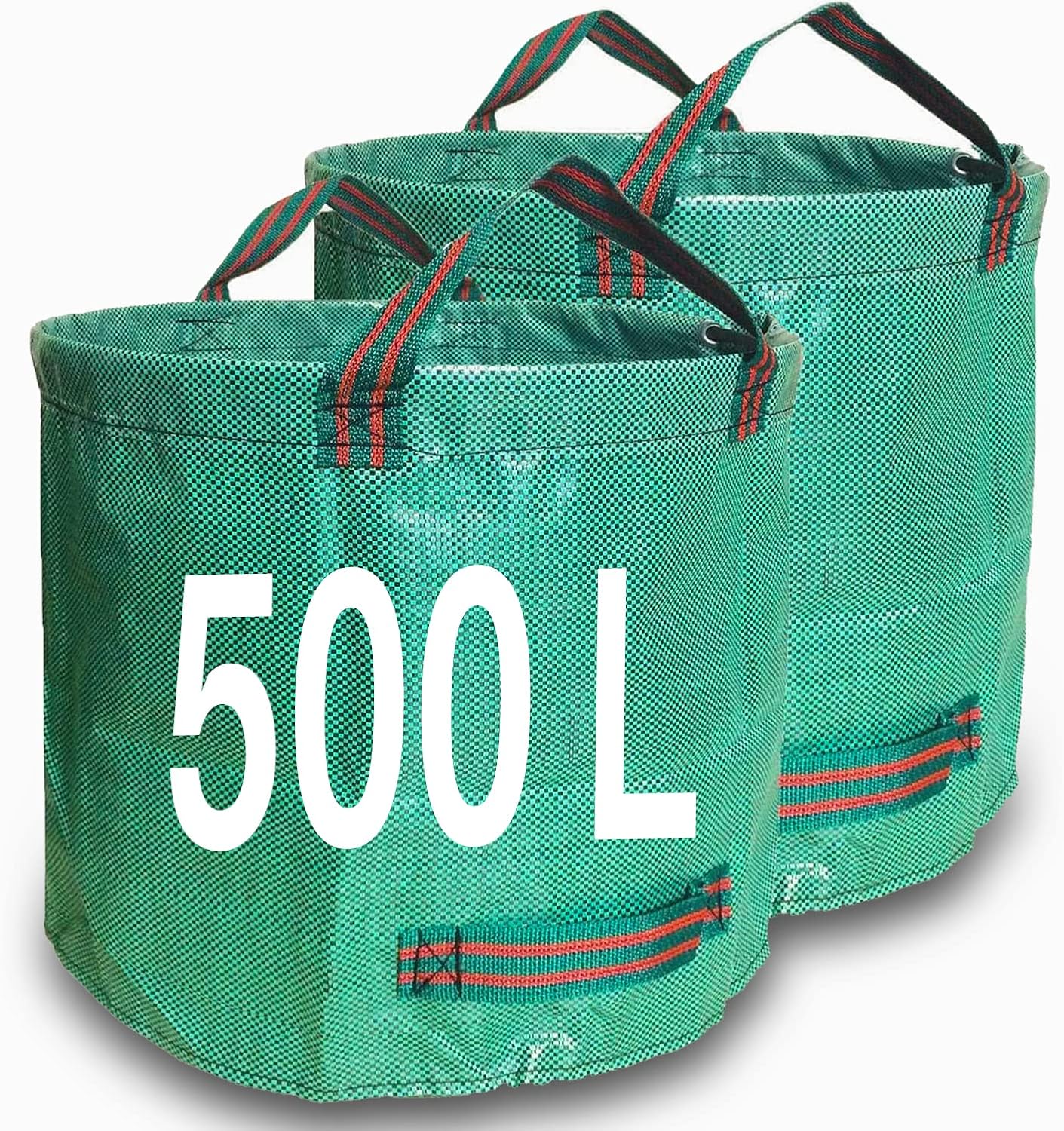 Singwow Heavy Duty Garden Bags - 500L x 2 Reusable Sacks with Handles, Ideal for Collecting Waste, Leaves and Grass
