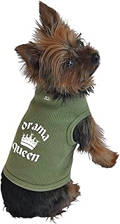 Doggie Tank Top, Drama Queen, Green, Extra-Small