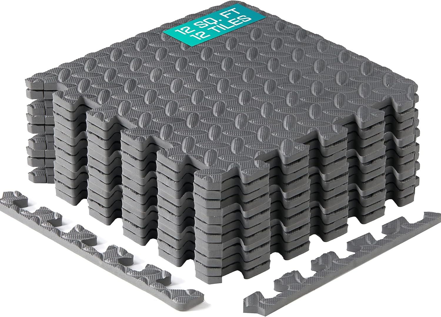 Yes4All 30x30 cm Up to 36 Sq.ft Set 6/12/30 EVA Foam Floor Tiles, Interlocking Floor Mat, Gym, Garage, Swimming Pool, Outdoor, Hot Tub, Tent, Camping, Playpen, Dog