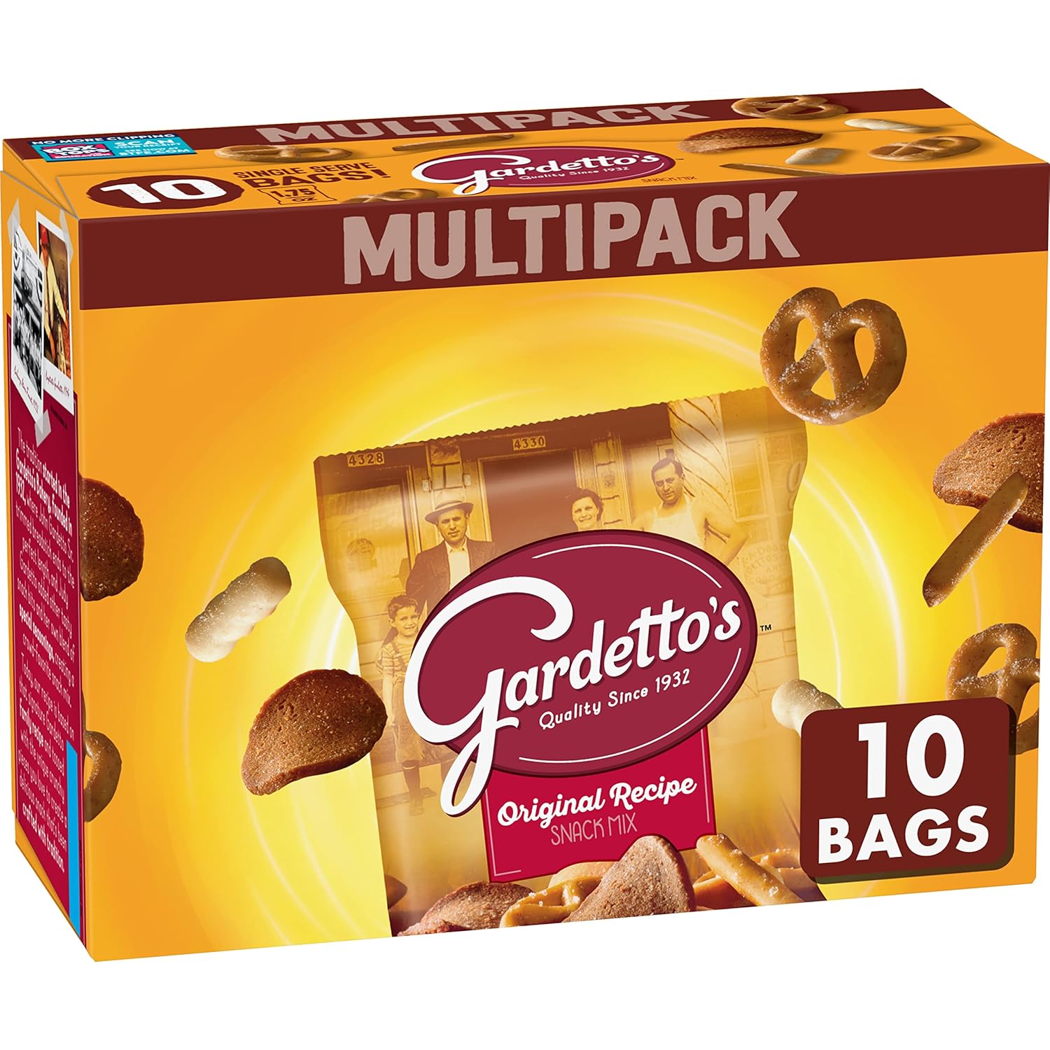 Gardetto's Snack Mix, Original Recipe, Single Serve Bags Multipack, 10 Ct, 17.5 oz
