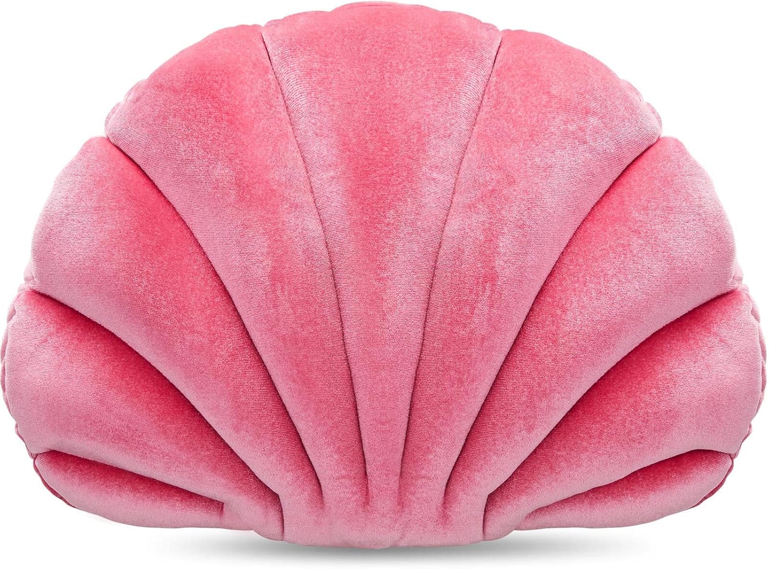 Marsui Pink Sea Princess Seashell Decorative Pillow, Preppy Room Decor Christmas Party Gift Soft Seashell Chair Cushion Cute Clam Throw Pillow for Sofa Bed Living Room(PP,13.4 x 9.8 in)