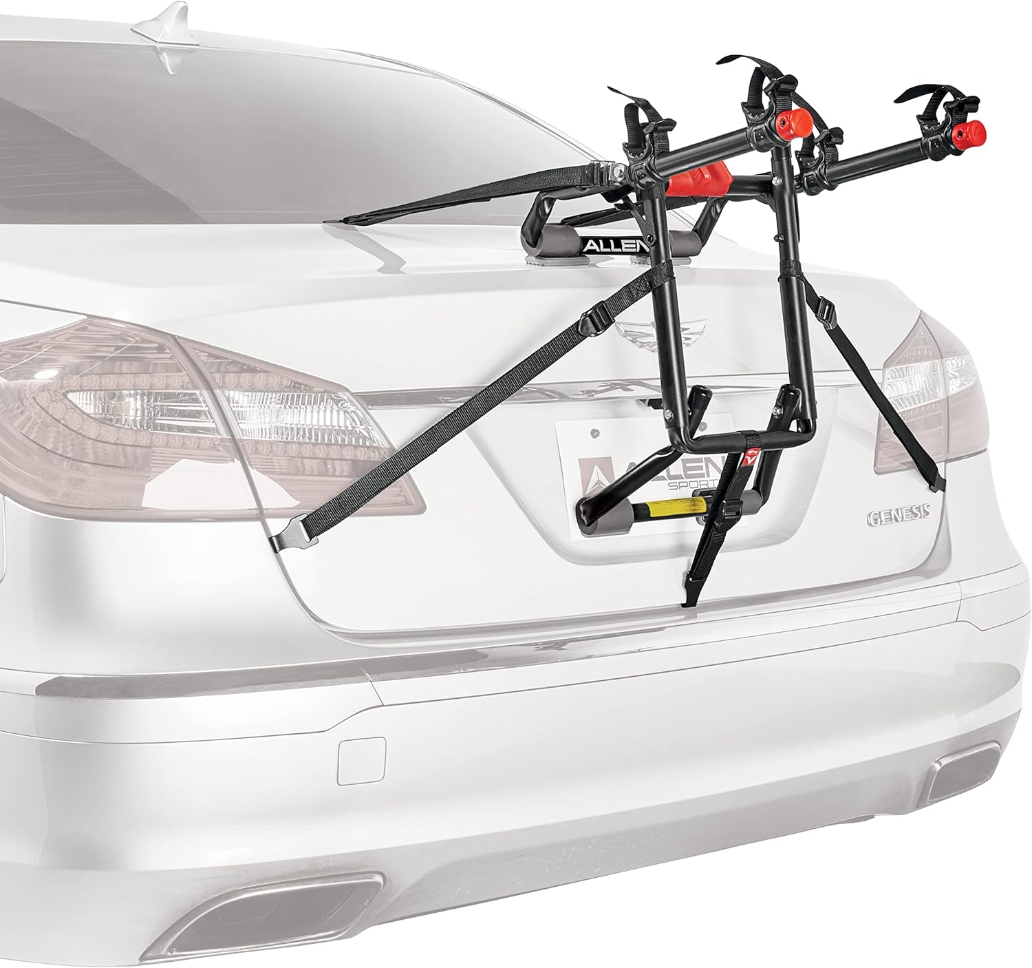 Allen Sports Deluxe+ 2-Bike Trunk Mounted Carrier, Model QS2, Black