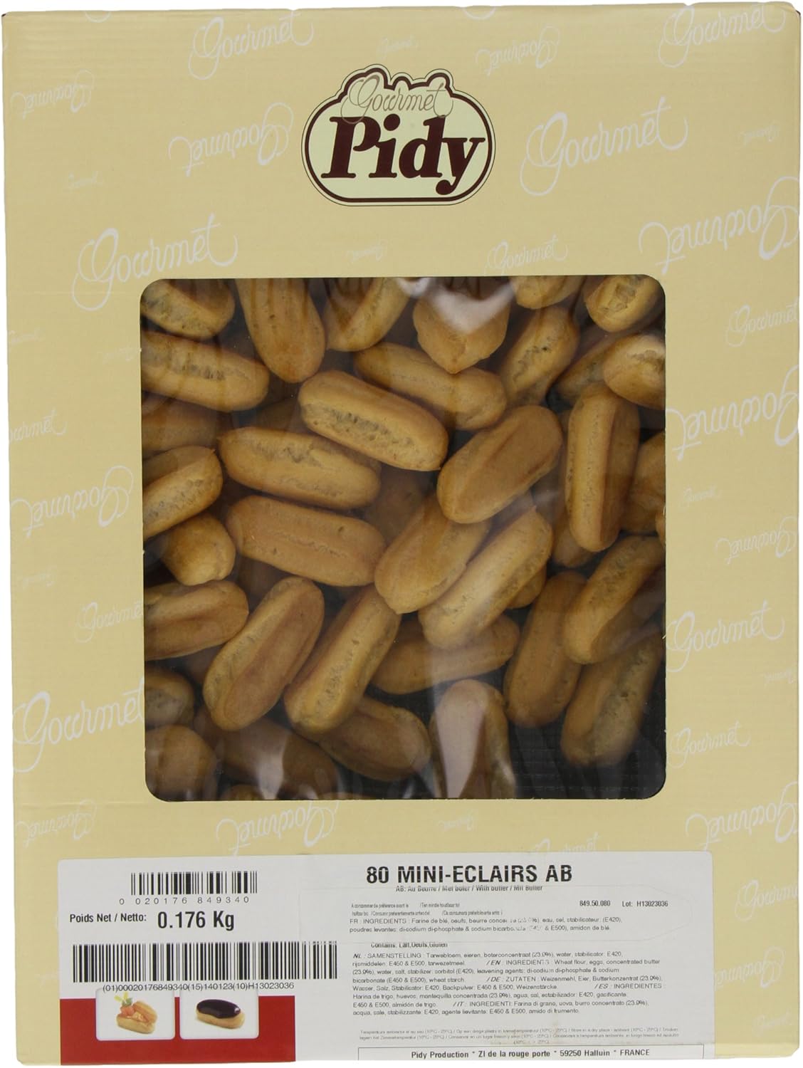 Pidy Mini Eclair Choux Pastry, 5 cm - 80 Portions