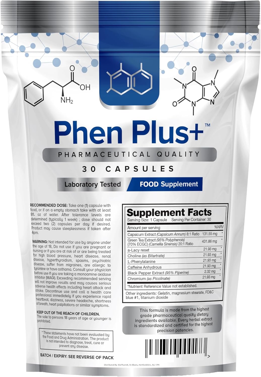 PhenPlus+ Appetite Suppressant - Maximum Strength Diet Pills/Fat Burner for Men and Women