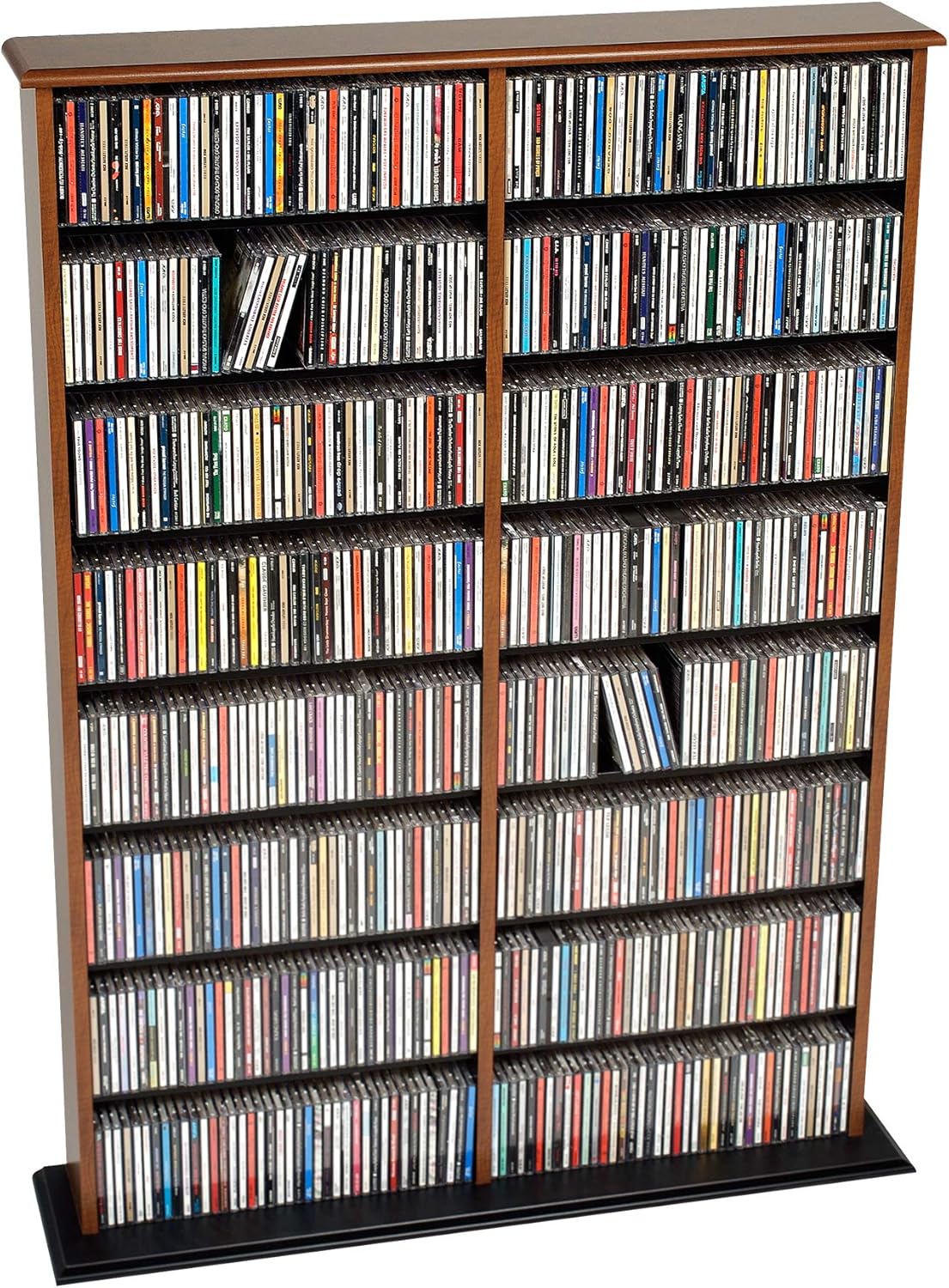 Prepac 2 Column Display Cabinet Media Storage, 38.75" Wide, Cherry