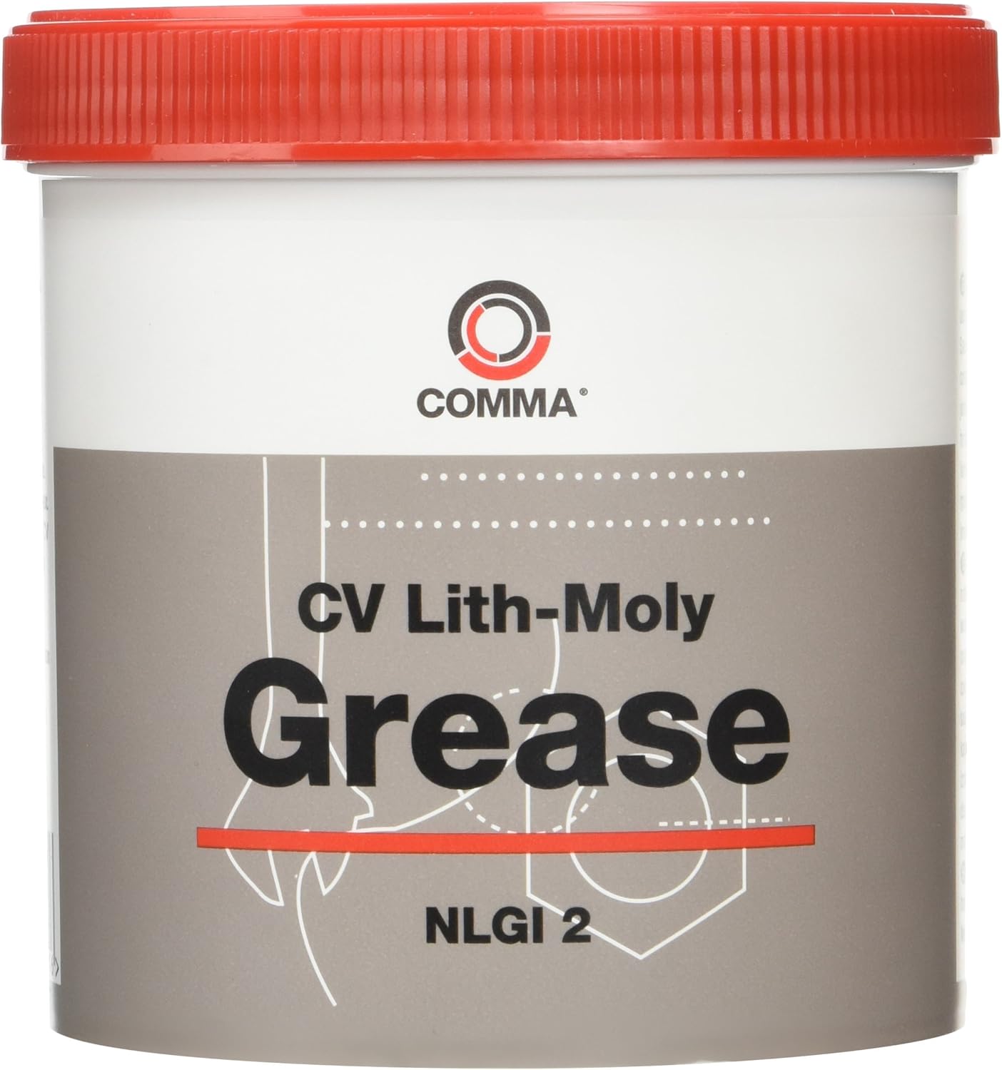 Comma CV500G CV Lith-Moly Grease, 500 g, Dark Grey