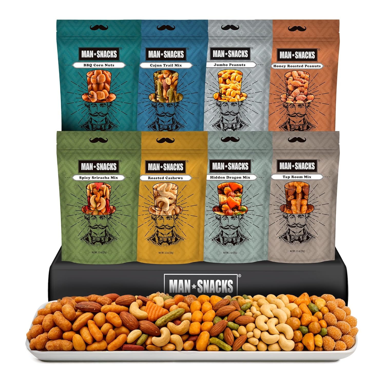 Nuts Gift Basket for Men | 8 Delicious Flavors of Gourmet Nuts | For Men, Dad, Husband, Son | Gift Box