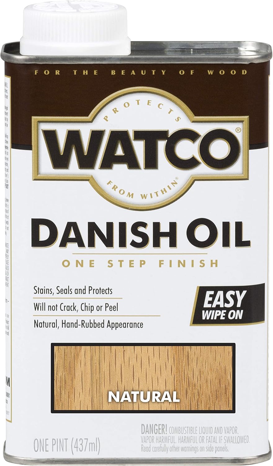 Watco 65751 Danish Oil Wood Finish, Pint, Natural