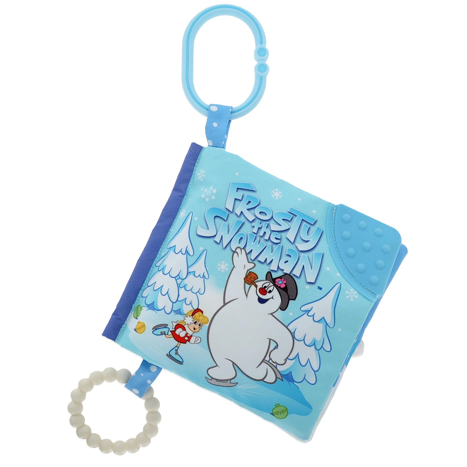 KIDS PREFERRED Warner Brothers Frosty The Snowman Soft Book - Travel Toy with Teether for Newborns and Babies