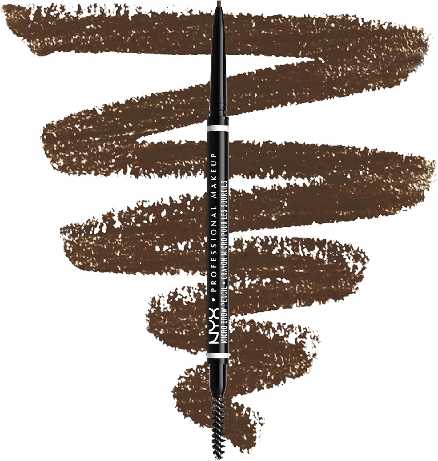NYX Professional Makeup Micro Brow Pencil, Dual Ended With Mechanical Brow Pencil And Spoolie Brush, Vegan Formula, Shade: Brunette