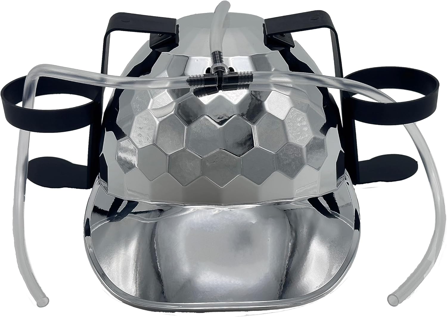 Island Dogs Disco Ball Drinking Hat - Party Favors - Ultimate Party Helmet for Sipping Beverages & Groovin' - Fun for All Ages - Go Hands Free at Tailgate
