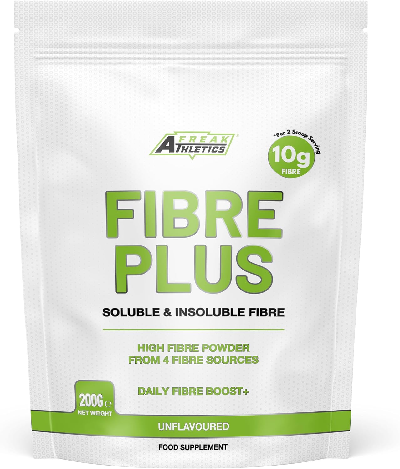 Fibre Supplement Prebiotic Fibre Powder 200g - Soluble & Insoluble Fibre from 4 Fibre Sources - 10g Fibre Per 2 Scoop Serving - Prebiotic Fibre Suitable for Men & Women UK Made