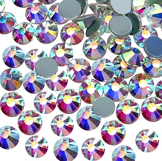 1440pcs Hotfix Rhinestones Flatback Crystal Rhinestones for Crafts Crafting Clothes Shoes DIY Decorations, SS20(4.8mm), Crystal AB