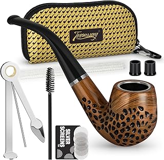 Pipe Set, Resin Pipe with Pipe Pouch and Accessories, Beginner Pipe Kit Pipe Props