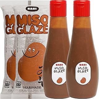 Zesty Sansho Peppercorn Miso Glaze, 17 oz (2 Pack)- Sweet Miso Umami Sauce w/Unique Peppery Note – Authentic Japanese Koji Fermented Food Sauce – All Purpose Sauce Squeeze Bottles for Food Enthusiasts