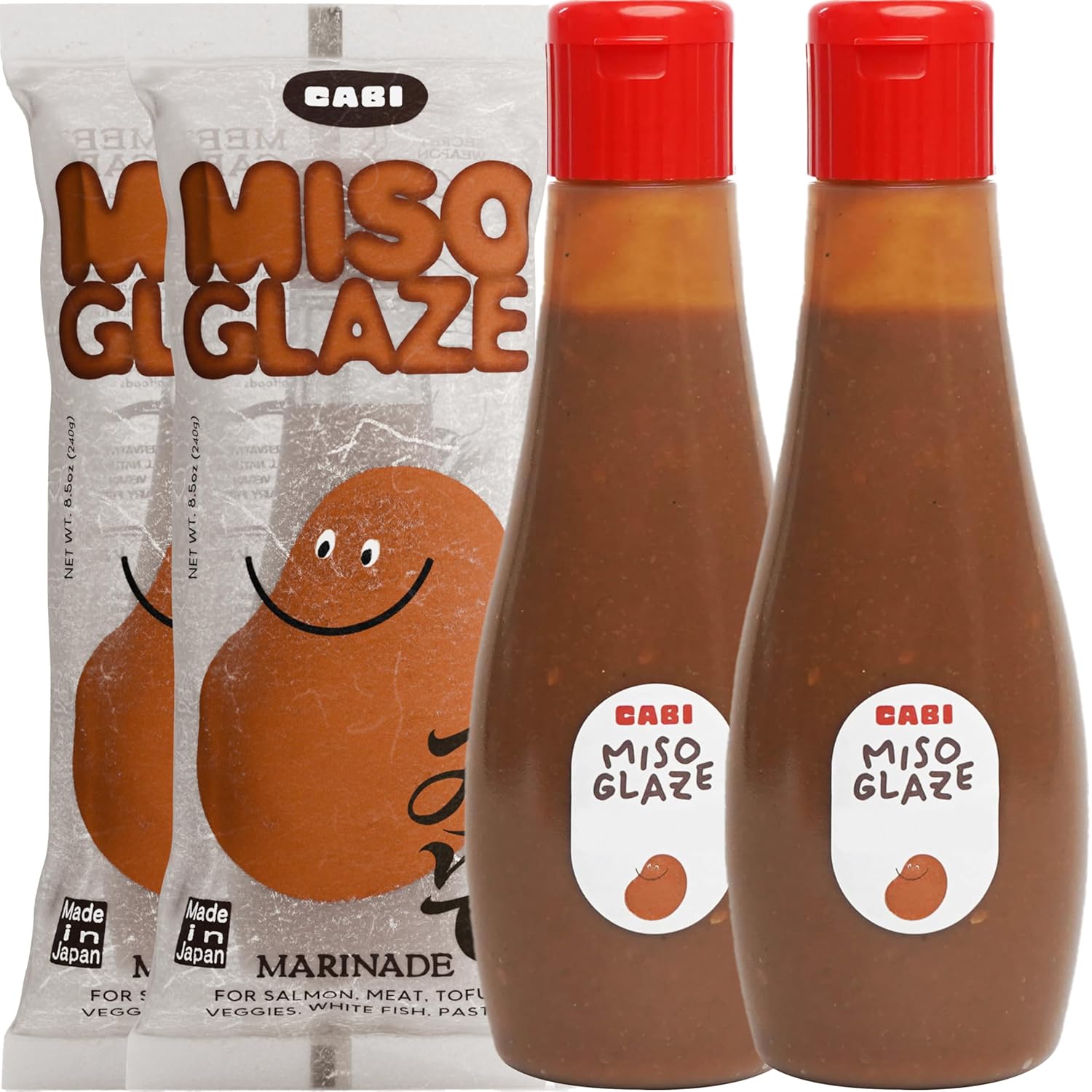 Zesty Sansho Peppercorn Miso Glaze, 17 oz (2 Pack)- Sweet Miso Umami Sauce w/Unique Peppery Note – Authentic Japanese Koji Fermented Food Sauce – All Purpose Sauce Squeeze Bottles for Food Enthusiasts