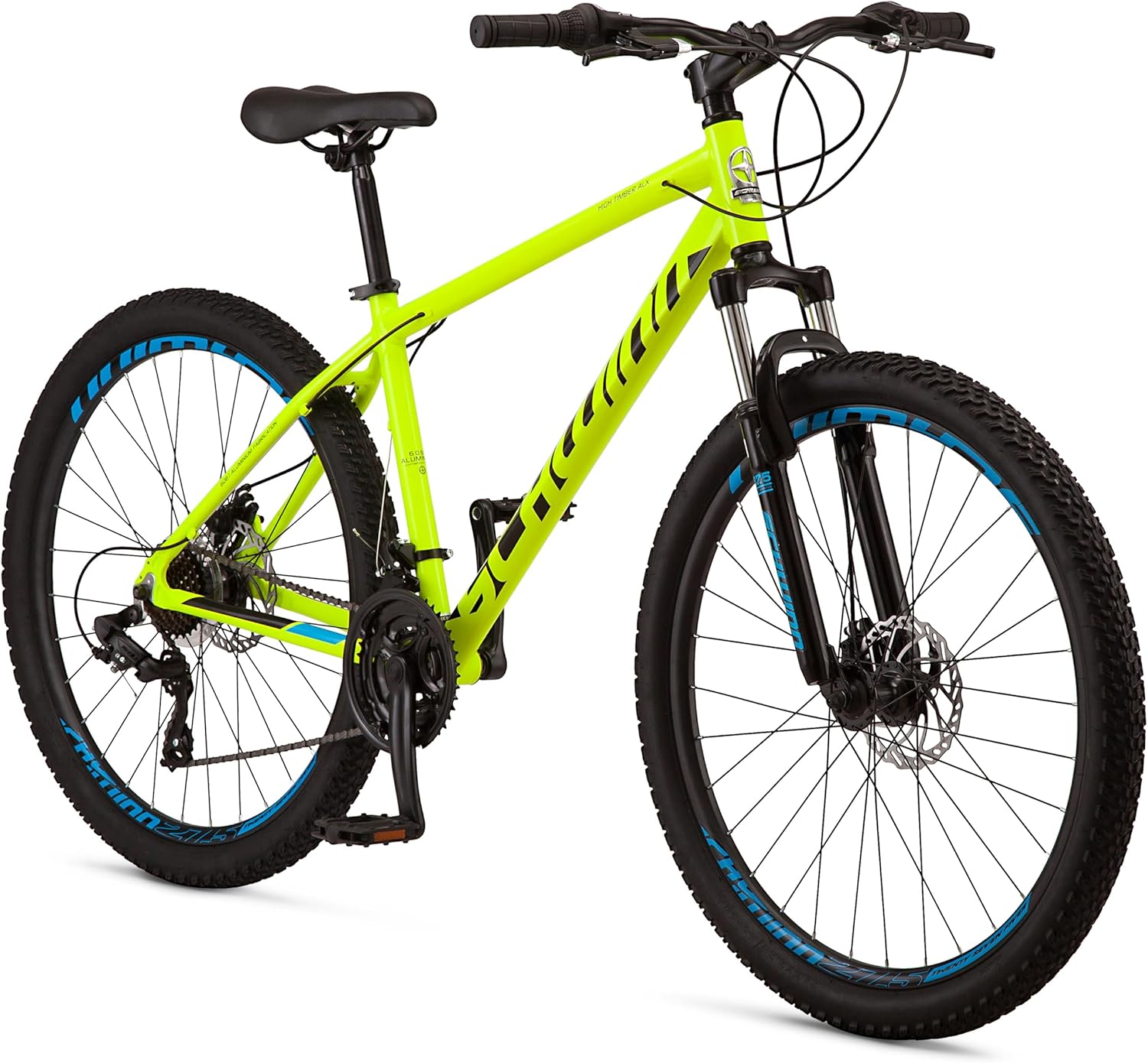 Schwinn High Timber Mountain Bike for Adult Youth Men Women Boys Girls, 24 to 29-Inch Wheels, 7 or 21-Speeds, Front Suspension, Aluminum and Steel Frame Options