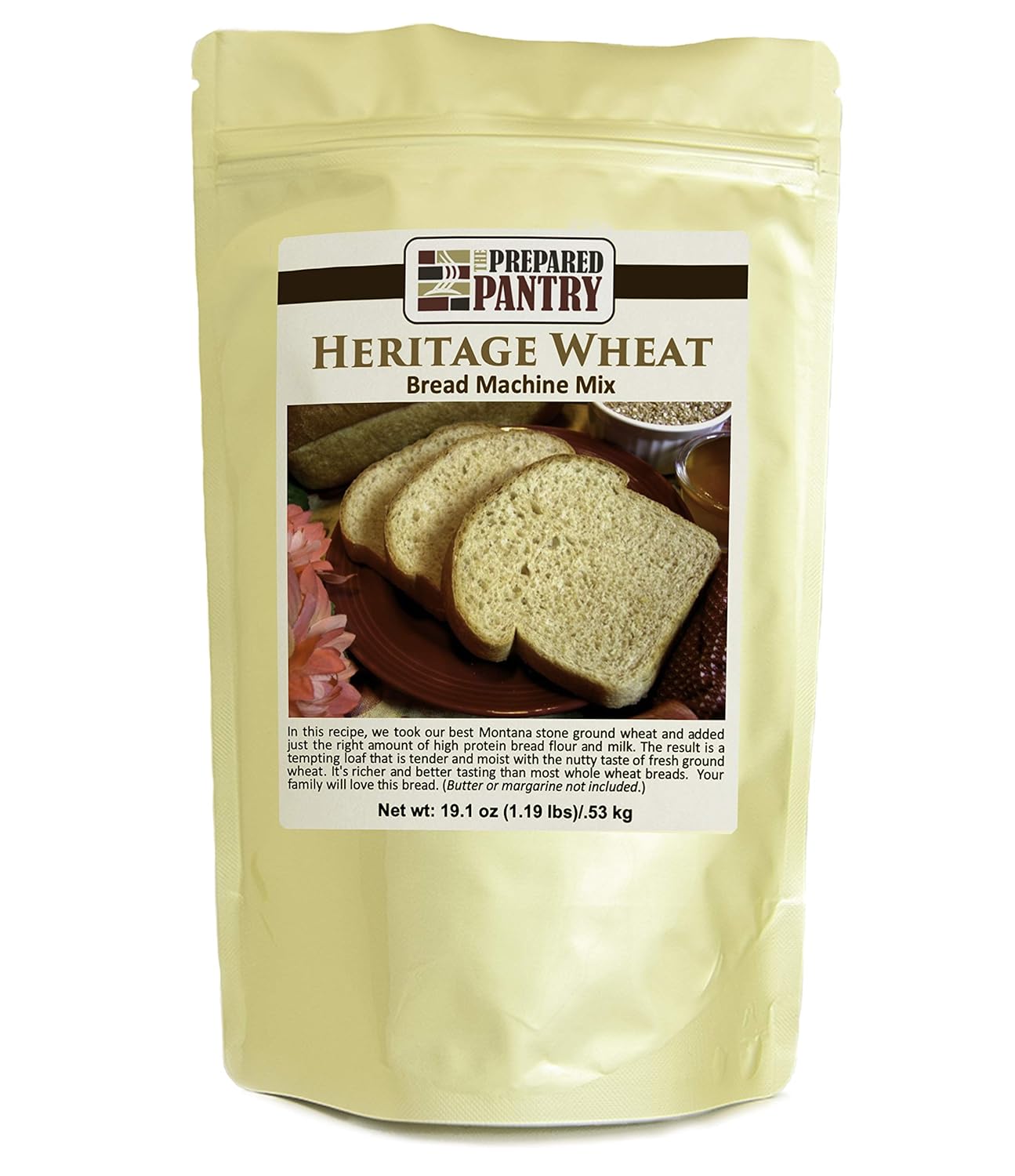 The Prepared Pantry Heritage Wheat Bread Mix; Single Pack; For Bread Machine or Oven