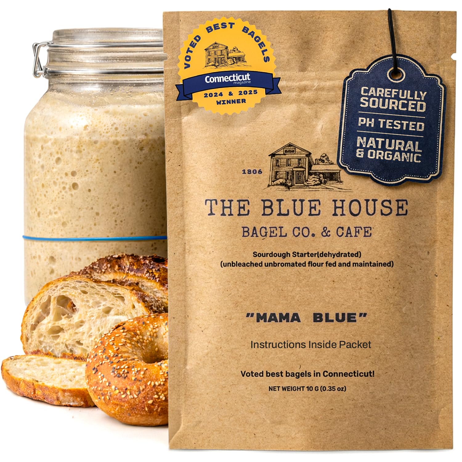 Dehydrated Sourdough Starter – Award-Winning Sour Dough Starter Culture | Fast-Activating, Beginner Friendly, Gluten Sensitive, Organically Sourced | Live Culture for Bread, Bagels & Pizza - 10g