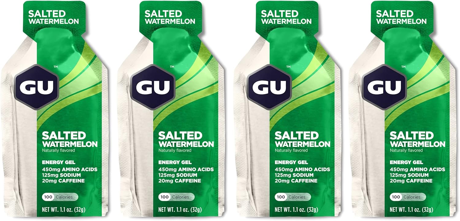 Gu Energy Running Gels - 4 Gel Taster Pack - Sports Energy Gels For Running , Cycling, Triathlon (Salted Watermelon)