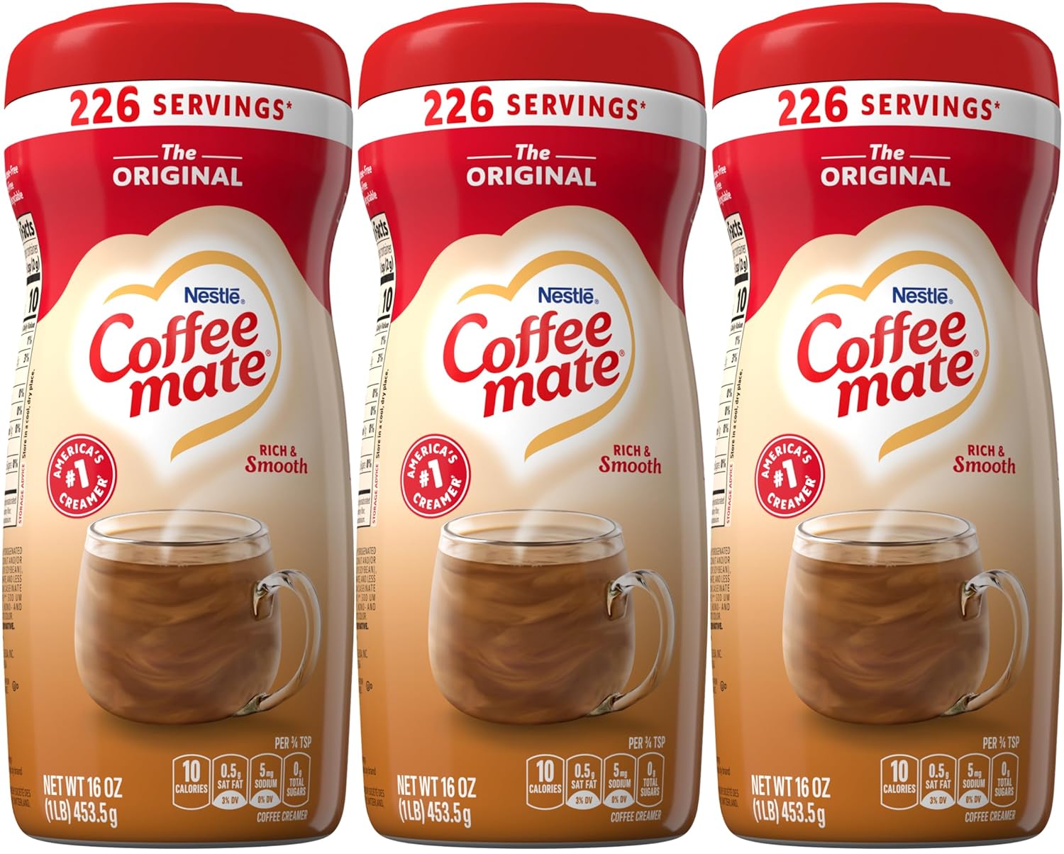 Coffee mate Original Powdered Creamer, 16 oz (Pack of 3)