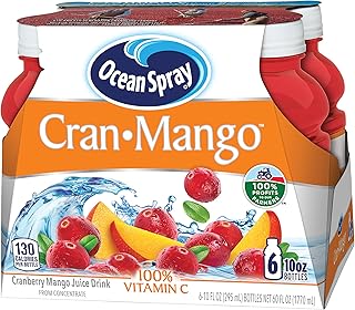 Ocean Spray Juice Drink, Cranberry Mango, 10 Fl Oz Bottles, 6 Pack