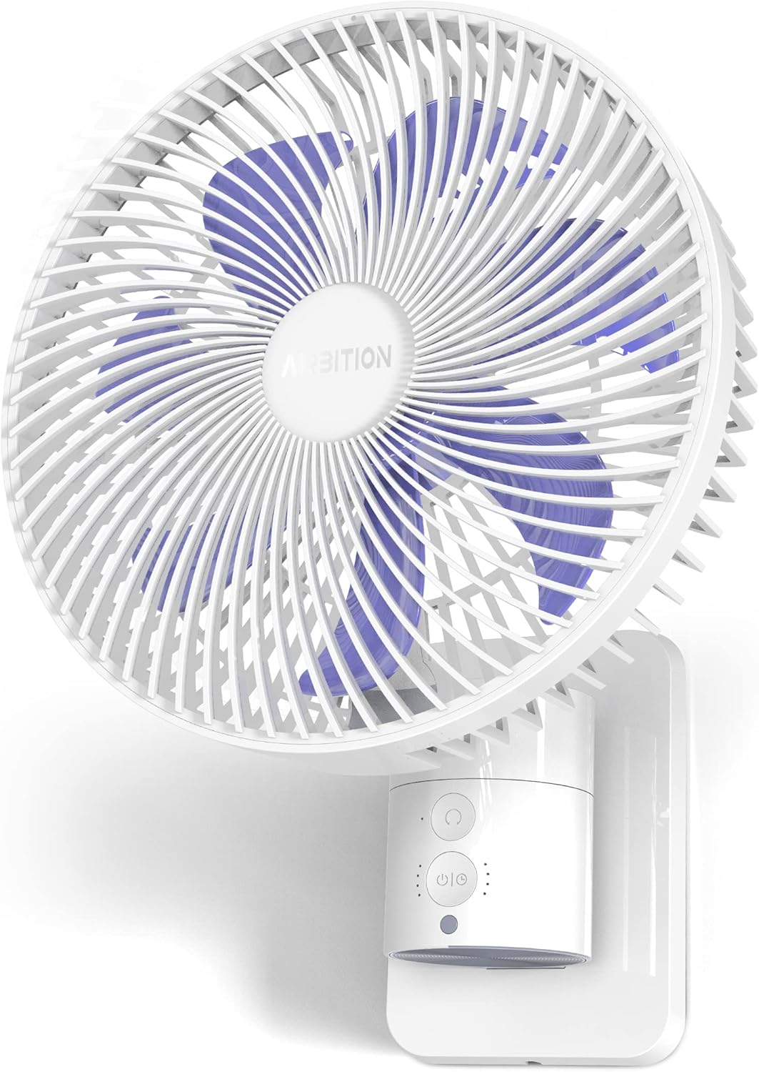 8” Small Wall Mount Fan with Remote Control, 90°Oscillating, 4 Speeds, Timer, Included 120° Adjustable Tilt, High Velocity, 70Inch Cord, for RV Bedroom Home Office Garage