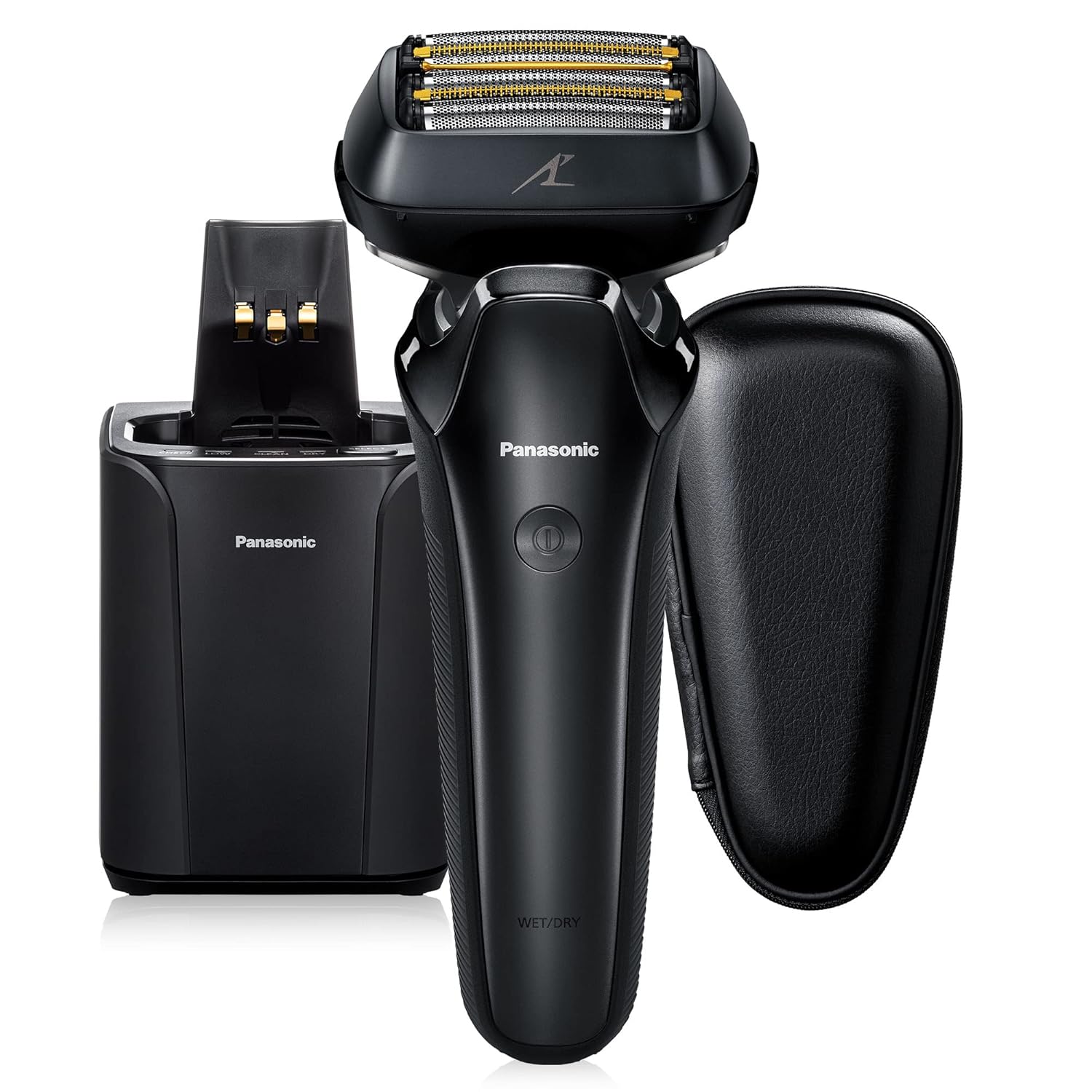 Panasonic ARC6 Electric Razor for Men Face, Wet/Dry Shavers for Men with Foil Shaver, Premium Automatic Cleaning and Charging Station, Ultra-Fast 6-Blade & Pop-up Trimmer - ES-LS9A-K (Black)